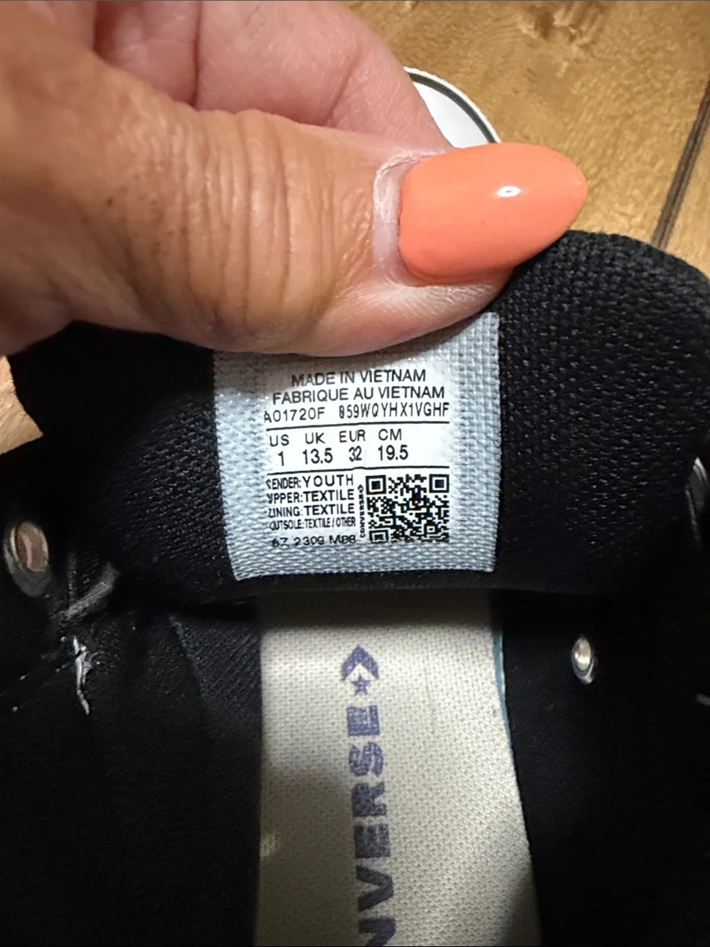 Converse Kids Black and White High Top Sneakers